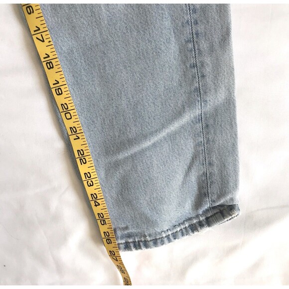 REFORMATION Womens Crop High Rise Tahoe Destroyed Distressed Jeans Blue Sz 24 - Picture 12 of 12